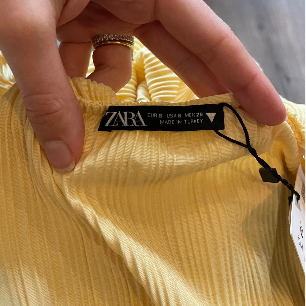 Zara Butter Yellow Two Piece Matching  Set Size S NWT Dainty‎ Coquette Feminine - Picture 9 of 16